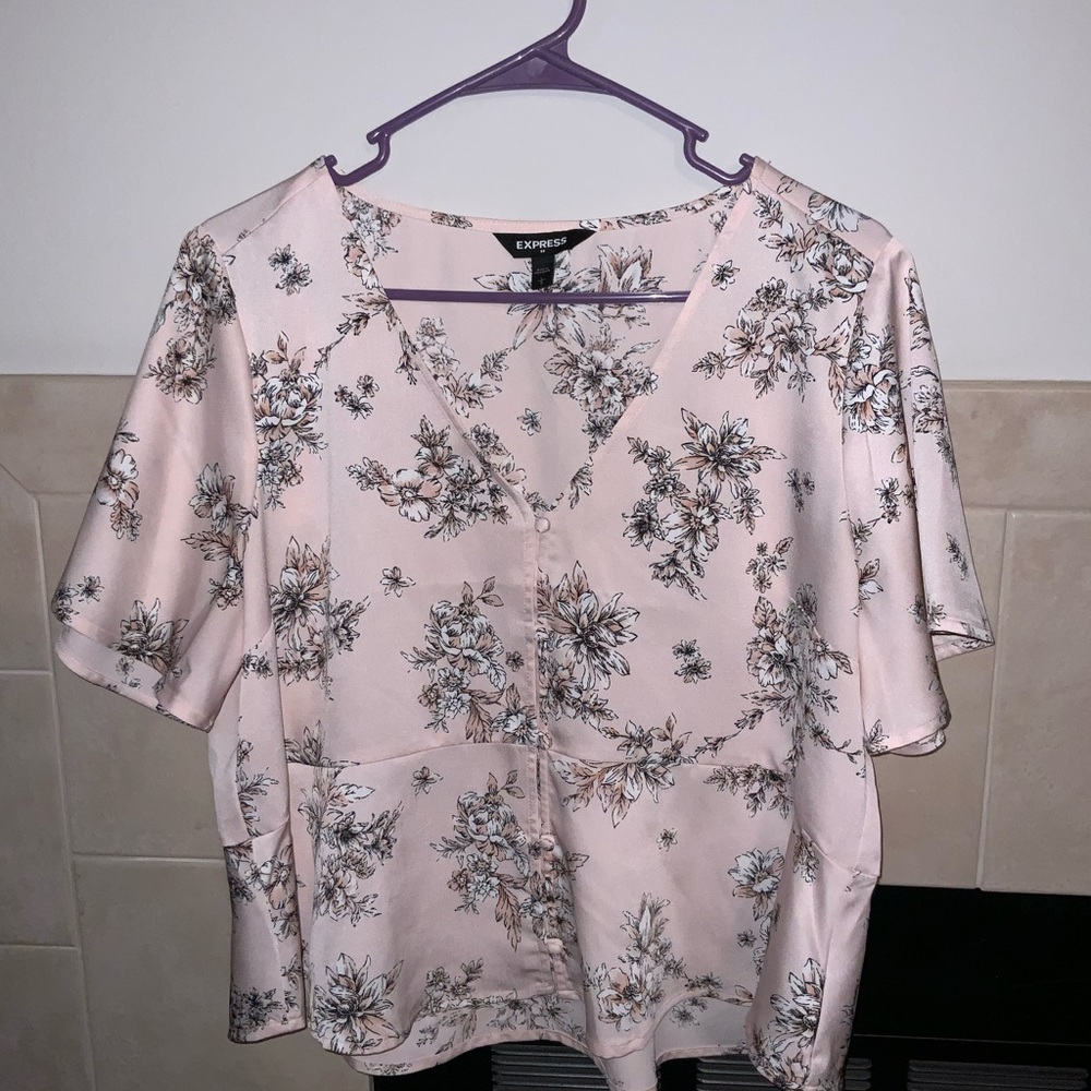 Pink Floral Blouse